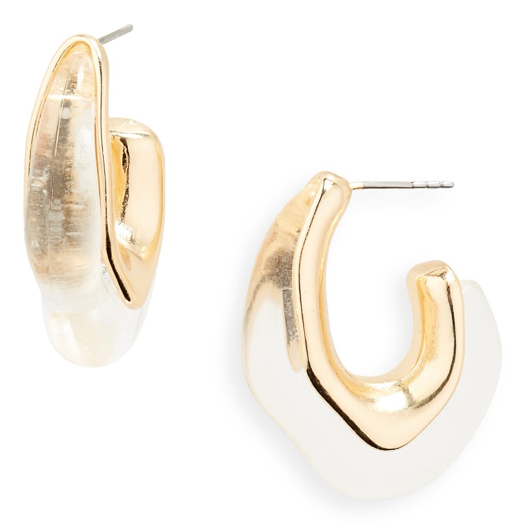 Stephan Co Resin Hoop Earrings 19$